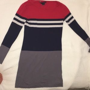 Stripped Body Con Dress